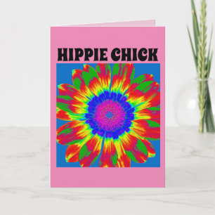 HIPPIE CHICK BIRTHDAY KAART