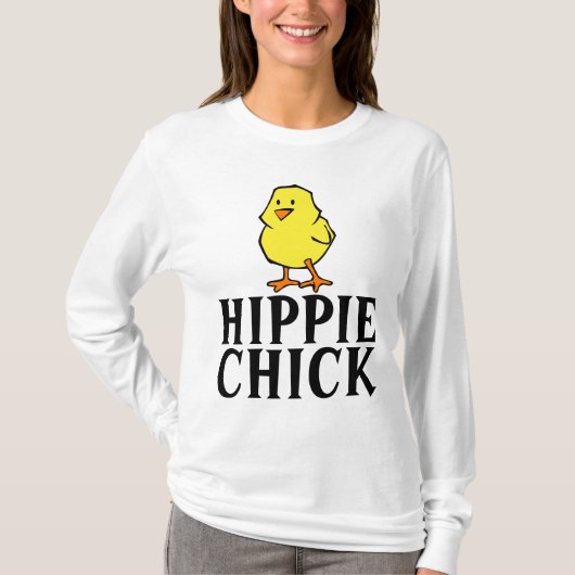 HIPPIE CHICK FUNNY LADIES T-SHIRTS (Devant)