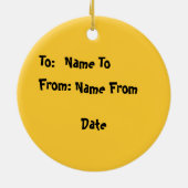 Hippie chick Peace Sign Ornament (Achterkant)