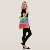 Hippie Chick Peace Tie Dye Tote Bag (Op model)