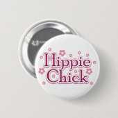 Hippie Chick Ronde Button 5,7 Cm (Voorkant /achterkant)