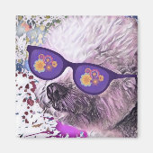 Hippie 'Chon the Bichon Magnet (Devant)