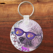 Hippie 'Chon the Bichon  Sleutelhanger (Achterkant)