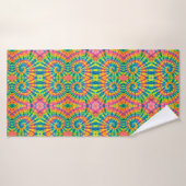 Hippie colorée Motif teinte Cravate (Serviette de bain)