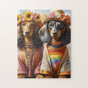 Hippie Dachshunds Legpuzzel