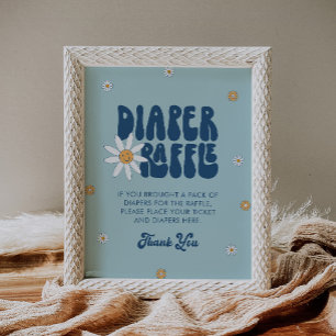 HIPPIE DAZE Groovy Jongen Luier Raffle Teken Poster