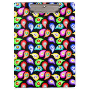 Hippie Daze, paisley bloemen patroon klembord