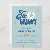 HIPPIE DAZE Tweede verjaardag van twee groovy jong Kaart (Voorkant)