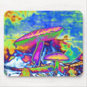 Hippie Dippie Trippy'Shrooms Mousepad Muismat