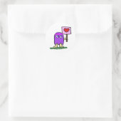 Hippie Dippy Love Ronde Sticker (Tas)