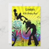 hippie disco rétro party Invitation (Devant)