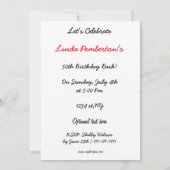 hippie disco rétro party Invitation (Dos)