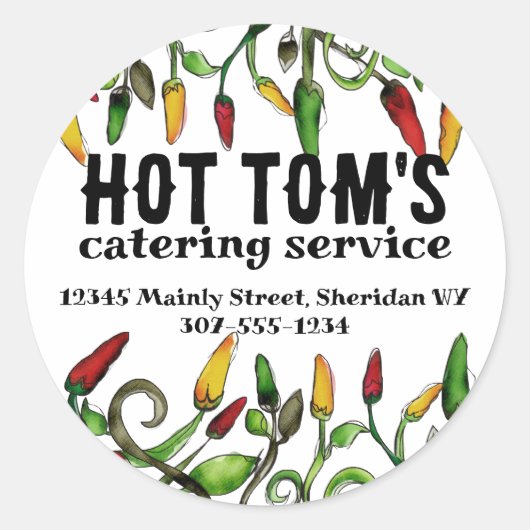 hippie doodle piment chaud coller étiquette cadeau (Devant)