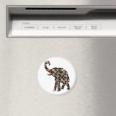 Hippie Elephant Magneet (Insitu (Vaatwasser))
