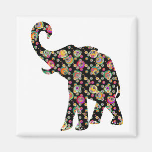 Hippie Elephant magnet Magneet