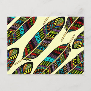 Hippie Feathers Briefkaart
