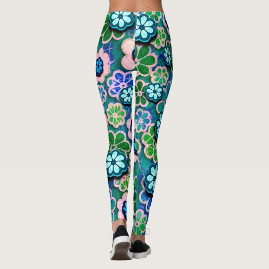 Hippie Floating Floral patterned | LEGGINGS (Achterkant)