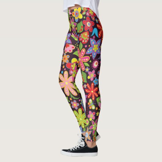 Hippie Floral Petals Patterned | LEGGINGS (Links)