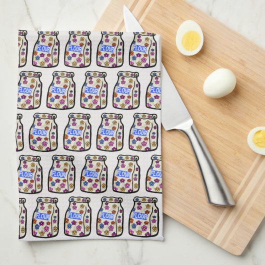 Hippie Flour Power Kitchen Towel Theedoek (Quarter Fold)