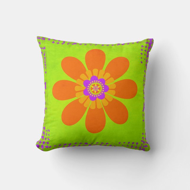 Hippie Flower Kussen (Voorkant)