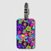 Hippie Flower Power Groovy van 60's Bagagelabel (Voorkant (verticaal))
