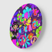 Hippie Flower Power Groovy van 60's Grote Klok (Hoek)