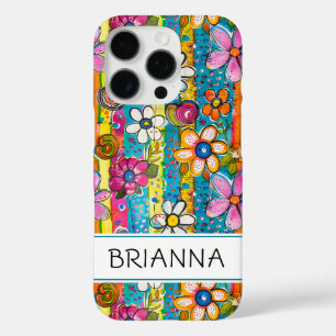 Hippie Flower Power Persoonlijk iPhone 16 Pro Hoesje