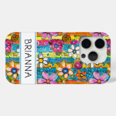 Hippie Flower Power Persoonlijk Case-Mate iPhone Case (Achterkant (horizontaal))