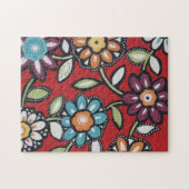 hippie flower power puzzel (Horizontaal)