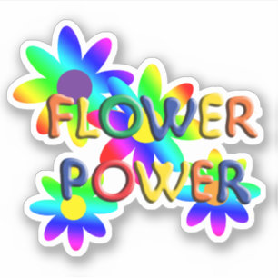 Hippie Flower Power Sticker
