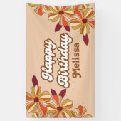 Hippie Flower Retro les années 70 bannière du 30e  (Vertical)