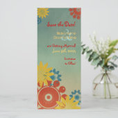 Hippie Flowers  sparen de Datum Save The Date (Staand voorkant)