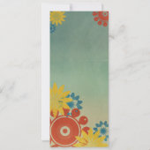 Hippie Flowers  sparen de Datum Save The Date (Achterkant)