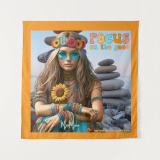 HIPPIE FOCUS OP HET GOEDE POSTER WANDKLEED