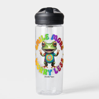 Hippie Frog Happy Positive Vibe Aangepast Personal Waterfles