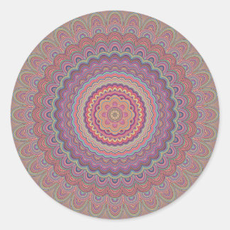 Hippie geometrische mandala ronde sticker