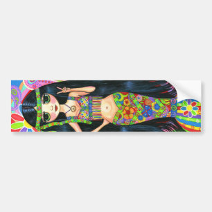 Hippie Girl Mermaid Bumpersticker