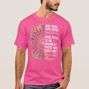 Hippie gitaar en degenen die werden gezien dansen t-shirt