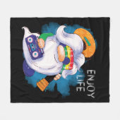 Hippie Gnome: Geniet van het leven Fleece Deken (Voorkant (Horizontaal))