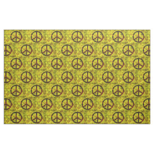 hippie groovy 70 ' s patroon van het vredessymbool stof