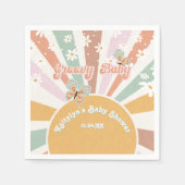Hippie Groovy Baby Retro 70-zonneschijndagen Servet (Voorkant)
