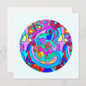 hippie groovy liefde aankondiging (Voorkant / Achterkant)