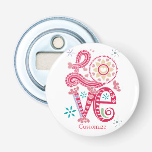 Hippie Groovy Liefdesbord Thunder_Cove Button Flesopener