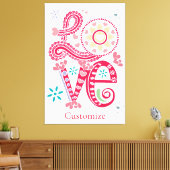 Hippie Groovy Liefdesbord Thunder_Cove Canvas Afdruk (Insitu (Woonkamer))