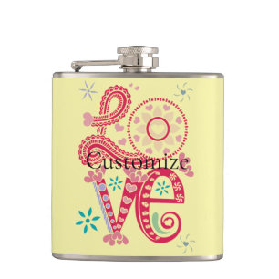Hippie Groovy Liefdesbord Thunder_Cove Heupfles
