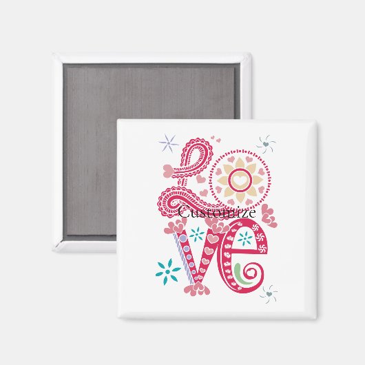 Hippie Groovy Liefdesbord Thunder_Cove Magneet (Voorkant / Achterkant)