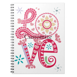 Hippie Groovy Liefdesbord Thunder_Cove Notitieboek