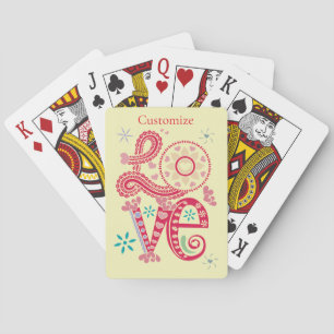 Hippie Groovy Liefdesbord Thunder_Cove Pokerkaarten