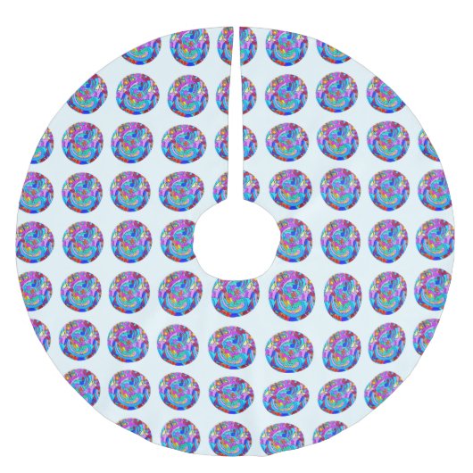 hippie groovy liefdeskringen kerstboom rok (Voorkant)