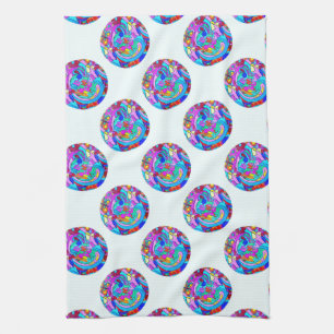 hippie groovy liefdeskringen theedoek